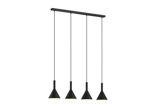 Arcchio Hängeleuchte Tadej, dimmbar, 4-flammig - Moderne Hängeleuchte aus Stahl in Schwarz und Weiß, dimmbar für individuelle Lichtstimmungen. Ideal für stilvolle Wohnräume.