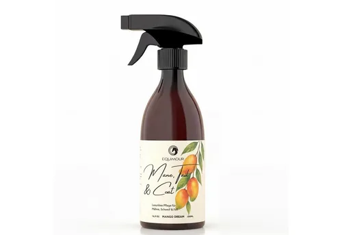 Equimour Fellpflege Mähnen- & Schweifspray Pferd – Glanz, entwirrend, pflegend, entwirrend, glanzgebend, pflegend, ver. Düfte, pflanzliche Extrakte
