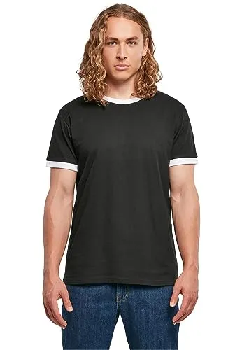Build Your Brand Herren T-Shirt Ringer Tee Black/White L