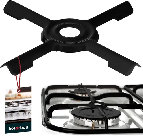 KOTARBAU® Gasherdkreuz emailliert 125 x 125 mm Blech Gasherdaufsatz Topfträger für Gaskochfelder Gasherd Aufsatz Campingkocher Aufsatz Zubehör Gaskocher