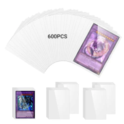 KOMABLEN 600 Weiche Stück Kartenhülle, 66 x 91 mm Standard Kartenhüllen, Transparente Sammelkarten hüllen, Card Sleeves, Karten Hüllen für MTG, TCG, Pokemon, Baseball und Fußballkarten