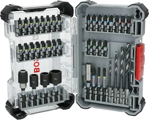 Bosch 40x PRO Impact Metal Set - Bohrersets für schwere Schraubarbeiten in Metall, extrem robust und effizient – ideal für Installateure und Elektriker, inklusive 40-teiligem Zubehör.