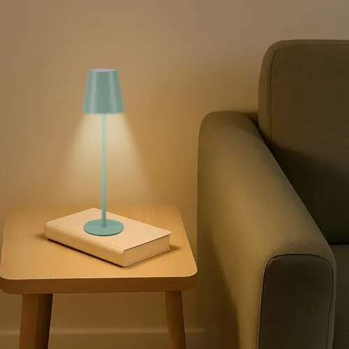 BEPER P207ILI203 Wiederaufladbare Tischlampe, kabellose LED, dimmbar, inkl. USB - Tragbar für Schreibtisch, Nachttisch oder im Freien