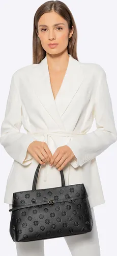 Wittchen Damen-Aktentasche aus schwarzem, geprägtem Kunstleder