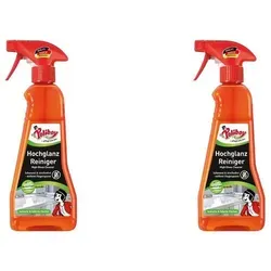poliboy Hochglanz Möbel Reiniger - 2x375 ml - speziell für Hochglanzflächen Küchenreiniger (entfernt Fingerspuren schnell und streifenfrei - Made in Germany)