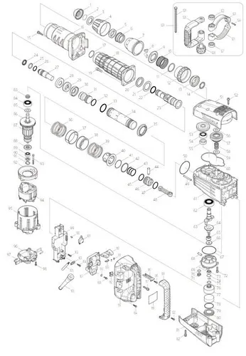 Makita Ersatzteile für Stemmhammer HM1214C von Makita