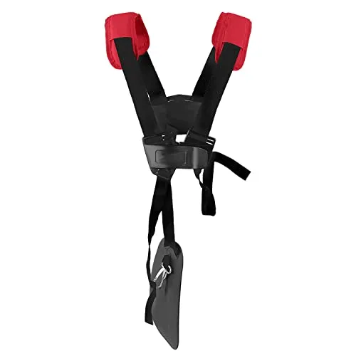 YOUSHARES Schultergurt Gurte Doppelschultergurt Rasentrimmer Cutter Rasenmäher Trimmer Shoulder Strap Für Stihl FS Freischneider Motorsense (Schwarz Rot)