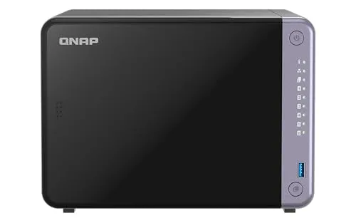 QNAP TS-632X-4G NAS System 6-Bay - 6-Bay Desktop NAS mit 10GbE SFP+ und Hot-Swap-fähigen Festplatten, ideal für Datenintensive Anwendungen