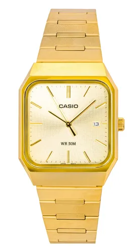 Casio Standard Analog Edelstahl Gold Zifferblatt Quarz MTP-B185G-9AV Herrenuhr
