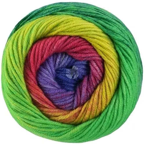 LANA GROSSA Cool Wool Big Color| Extrafeine Merinowolle waschmaschinenfest und filzfrei | Handstrickgarn aus 100% Schurwolle (Merino) | 50g Wolle zum Stricken & Häkeln | 120m GarnFB 4041