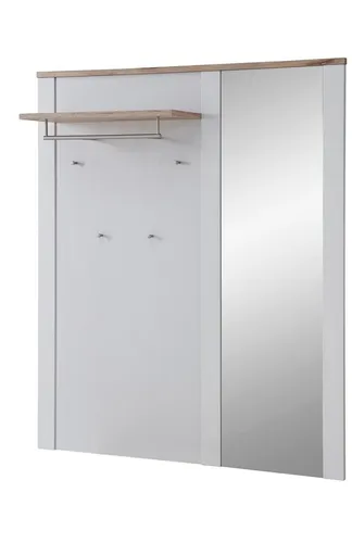 Mid.you Garderobenpaneel – Elegante Garderobe in Braun und Grau - Garderobenpaneel aus Holzwerkstoff mit praktischer Hutablage und Kleiderstange, ideal für einen stilvollen Eingangsbereich. Maße: 130x154x30 cm.