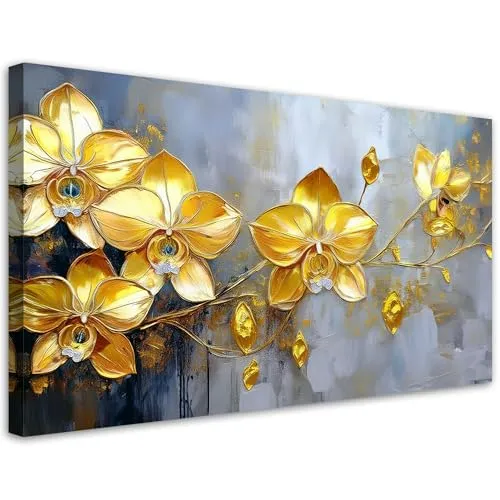 Feeby Wandbild in gold von Feeby