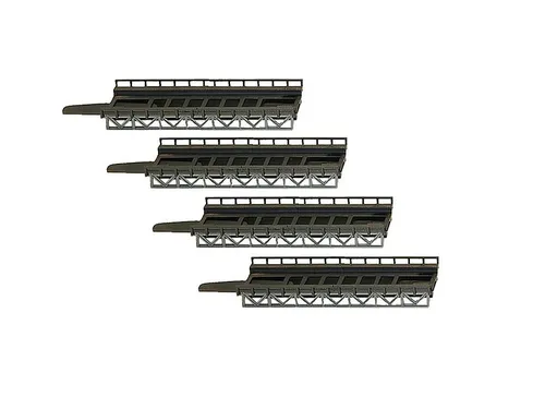 Faller 222540 Spur N - 4 gerade Auffahrtsteile - Modelleisenbahnen-Zubehör, ideal für den Bau von realistischen Modelllandschaften mit präzisem Bausatz für Spur N.