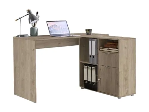 moebel-dich-auf Eckschreibtisch LUIZ mit Regal