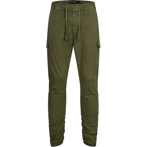 Indicode Herren Stoffhose INProff mit Stretch und elastischem Bund in Grün XL - Bequeme Cargohose aus Baumwolle-Elasthan-Mischung, ideal für Alltag und Freizeit. Mit praktischem Tunnelzug und Regular Fit für optimalen Tragekomfort in Größe XL.