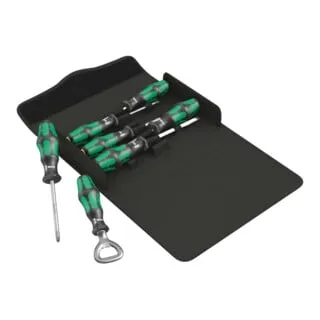 Wera Kraftform 300/7 Set 3 Schraubendreher-Satz, 7-teilig - Schraubendreher-Set für präzises Arbeiten, inklusive ergonomischem Griff und Lasertip-Spitze für optimalen Halt. Ideal für Handwerker und DIY-Enthusiasten.