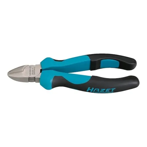 Hazet 1803M-11 Werkstatt Seitenschneider 145mm - Zangen für präzises Schneiden von Stahldraht, ergonomischer 2-Komponenten-Griff für optimalen Komfort und Kontrolle.