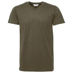 !Solid V-Shirt SDBedo Kurzarmshirt mit Melange Effekt grün XXL