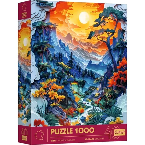 Puzzle 1000 elements 40 anniversary Paper Art Valley Trefl 5900511400458