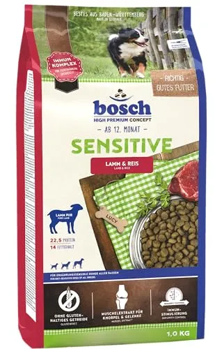 bosch HPC Sensitive Lamm & Reis | Hundetrockenfutter für ernährungssensible Hunde aller Rassen | 1 x 3 kg