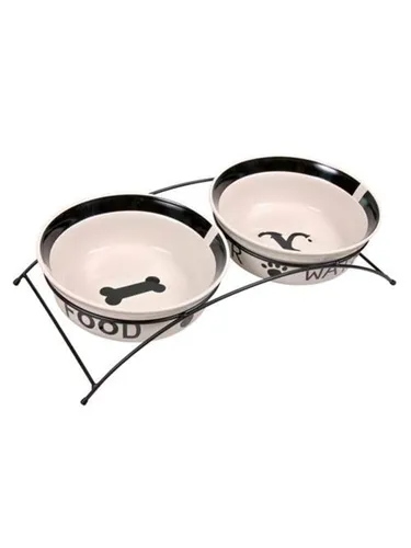 Keramik-/Metall-Futter-/Wassernapf-Set 2 x 2.6 l von Trixie