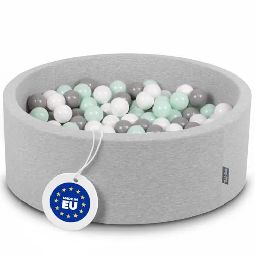 KiddyMoon Bällebad 90X30cm mit 200 bunten Bällen von KiddyMoon