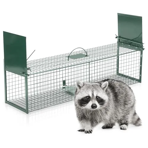 Garthein Lebendfalle 105 cm - Extra starker Draht für Marder, Katzen & Waschbären - Haustierabwehr & Wildtierabwehr: Wetterfeste Kastenfalle mit 2 Eingängen, ideal für tierfreundlichen Fang und effektiven Schutz vor unerwünschten Tieren.