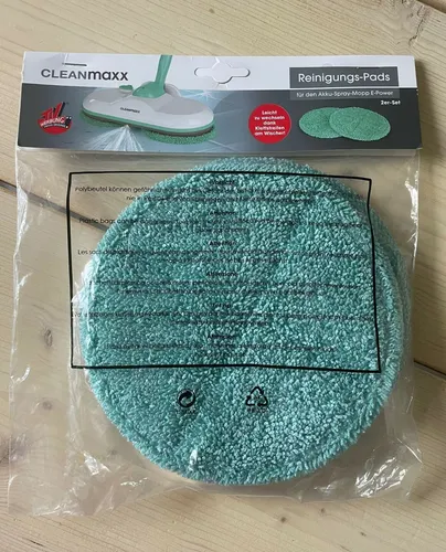 2x Reinigungs-Pads Ersatz Pads für CLEANmaxx Akku-Spray Mopp 360° Sprüh Mop 2er