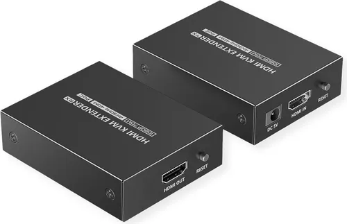 VALUE KVM Verlängerung HDMI 4K30, bis 40m - KVM-Verlängerung über Kat.6/6A-Kabel bis 40m, ideal für Werbung, Überwachung und Home Entertainment. Unterstützt 4K@30Hz und HDR10, mit automatischer Anpassung für beste Bildqualität und Plug&Play-Funktion.