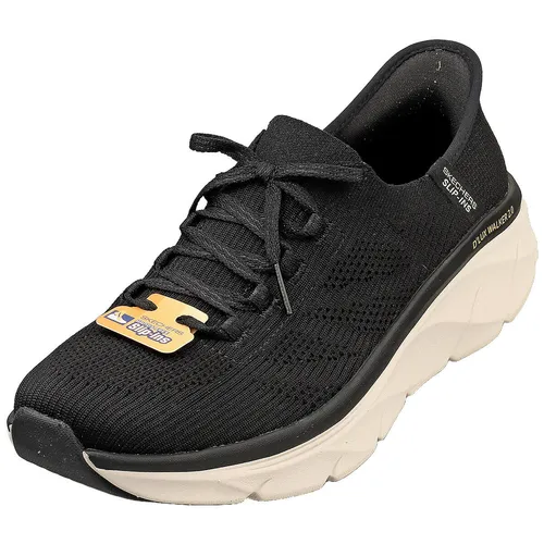Skechers Damen Slip-ins Dlux Walker 2.0 Vegan Schwarzbraun - 39 EU - Sneaker für Damen, vegan und komfortabel mit 4.5 cm Absatzhöhe, ideal für den Alltag und Berufskleidung.