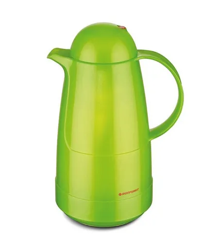 ROTPUNKT Isolierkanne 1,0 Liter 210 I hochwertig I geruchs- und geschmacksneutral, 1 l, (Kaffeekanne I Teekanne), Glaskolben aus doppelwandigem Rosalin-Glas (extra lange Isolierung)