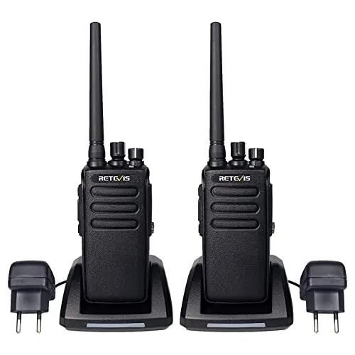 Retevis RT81 Funkgerät Große Reichweite, DMR Walkie Talkie Wasserdicht IP67, Digital Analog Klarer Klang, 2200mAh Industrial Walkie Talkies Profi für Baustellen, Fertigung (Schwarz, 2 Stück)