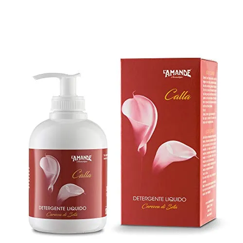 L'AMANDE – Frische und zarte flüssige Hand- und Körperseife, nährendes und feuchtigkeitsspendendes Reinigungsgel, Duschgel, natürliche Handseife und Duschgel mit Noten von Rose– Calla 300 ml
