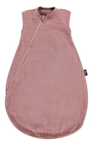 Kinderhaus Blaubär Alvi Kinderschlafsack Sommertraum & Windel Blaubaer | Sommerschlafsack | Leichter Baumwollschlafsack TOG-Wert 0,5 | Mull Baby Schlafsack ohne Ärmel | Außensack für Jungen & Mädchen