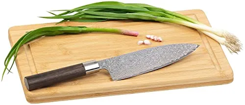 Rosenstein & Söhne Holzbrett: Bambus-Schneidebrett mit Saftrille, 38 x 25 cm, antibakteriell (Küchen-Gemüse-Schneidebrett, Frühstücksbrettchen Bambus, Küchenhelfer)