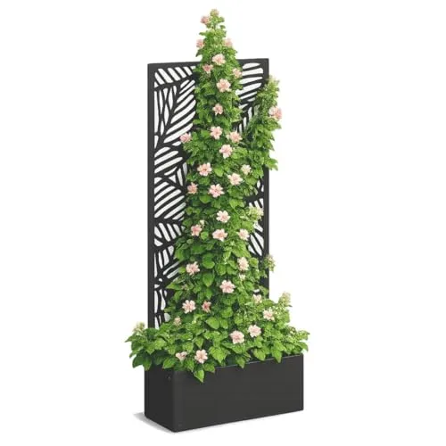 Mica Decorations Blumenständer Sapri Pflanzenstütze Schwarz 57,5x21x118cm - Gestalten Sie Ihre Außenbereiche stilvoll mit dem modernen Sapri Blumenständer von Mica Decorations. Ideal für Garten, Balkon oder Terrasse, bietet er Platz für Ihre Pflanzen und setzt sie perfekt in Szene.