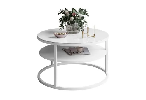 Lookway Couchtisch CIRI GLASS 60 in weiß von Lookway