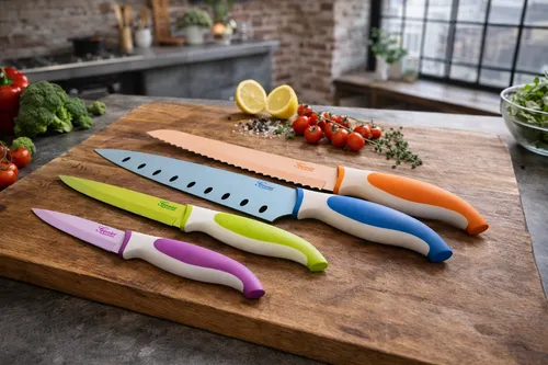 Genius - Profi Messer Set 4-tlg. Küchenmesser Kochmesser