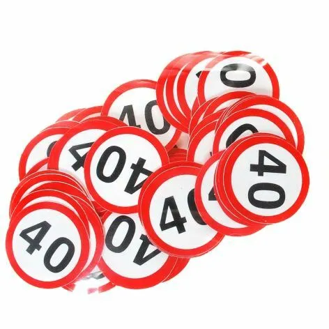 Konfetti Papier Verkehrsschild Zahl 40 40. Geburtstag Party Fest Streudeko 14gr