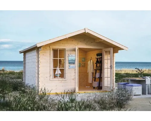 Skan Holz Holz-Gartenhaus Langesund 1 Natur 340 cm x 250 cm