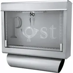 Grafner Design Edelstahl Briefkasten mit Glasfront von Grafner