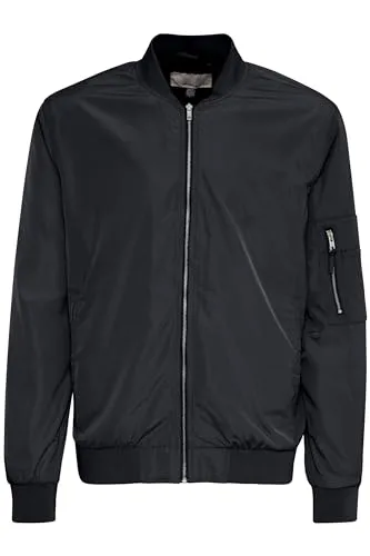 Blend BHJacket Herren Bomberjacke Jacke Übergangsjacke leicht wattiert Reißverschlusstasche Regular fit, Größe:XL, Farbe:Black (194007)