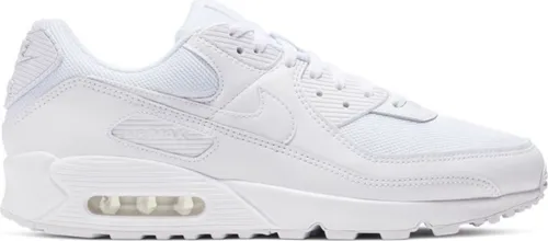 NIKE Herren AIR MAX 90 Sneaker - Komfort trifft Stil in Weiß, 41 EU - Laufschuhe mit Schaumstoff-Zwischensohle und variabler Schnürung für optimalen Komfort. Die Gummiaußensohle bietet hervorragende Traktion und Langlebigkeit.