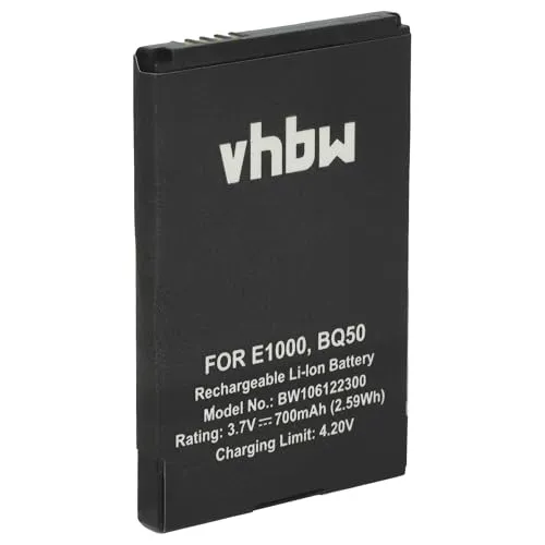 vhbw Akku kompatibel mit Motorola W510, W377, W375, W395, W396, W450, W755, W490, W380, W388 Handy Smartphone Telefon (700 mAh, 3,7 V, Li-Ion)