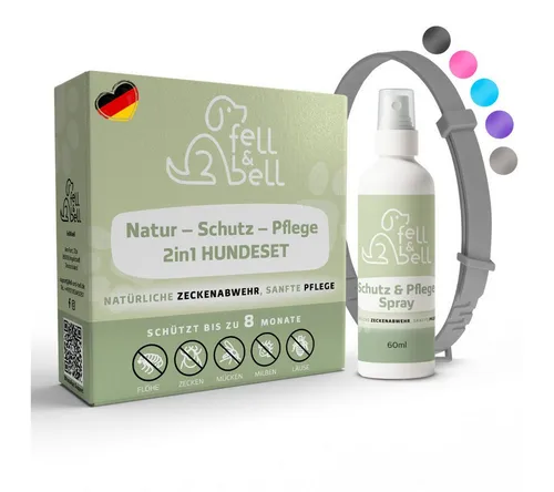 fell&bell Zeckenhalsband Set