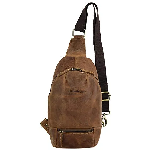 Greenburry Vintage Umhängetasche aus Leder 32 cm - Braun - Handtasche aus hochwertigem Leder, mit stilvollem Vintage-Design und praktischer Größe für Alltag und Freizeit.