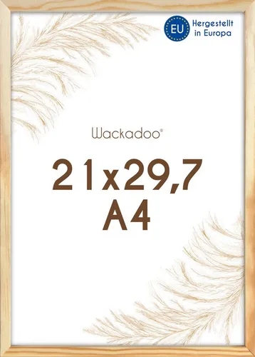 Wackadoo Living Bilderrahmen Holzbilderrahmen mit Glas für Einzelbilder diverse Formate & Farben, für 1 Bilder (AMALFI, in Natur, Weiß oder Schwarz, aus italienischem Holz, FSC), Fotowand, Puzzlerahmen, Dekoration, Poster, Collage für Fotos & Bilder