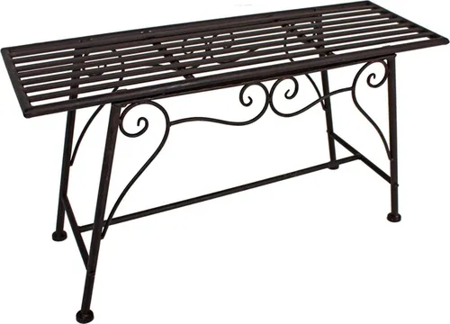 Gartenbank 2-Sitzer in Rost-Optik in schwarz von Gravidus