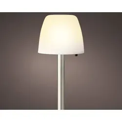 LED Solarleuchte Gartenstecker 28cm Plastik Dauerbetrieb 6h warmweiß