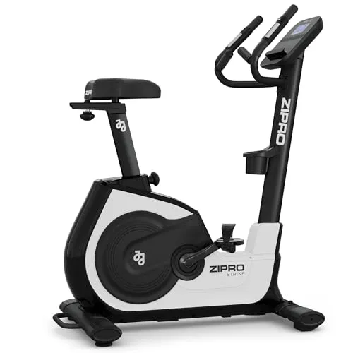 Zipro Heimtrainer Fahrrad Strike White - Ergometer für effektives Training - Fahrradergometer für bis zu 150 kg mit 16 Trainingsprogrammen und benutzerfreundlichem Computer zur Überwachung von Herzfrequenz, Kalorien und mehr. Ideal für Zuhause!